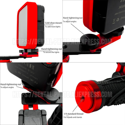Hera MK-16 Portable Phone Photo Light Smartphone LED Fill Light Anti Reflective, Macro Multi Function Lamp for Cellphones