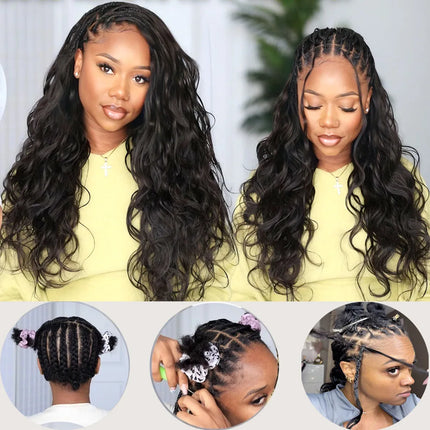 Body Wave Miracle Knots Crochet Human Hair For Braiding Boho Braids 100% Raw Human Hair Extensions Feathered Human Crochet Hair