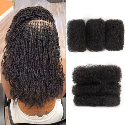 Brazilian Hair Afro Kinky Curly Wave 100% Human Hair Bulk For Braiding Twists Hair For Micro Twist Afro Kinky Hair Extension