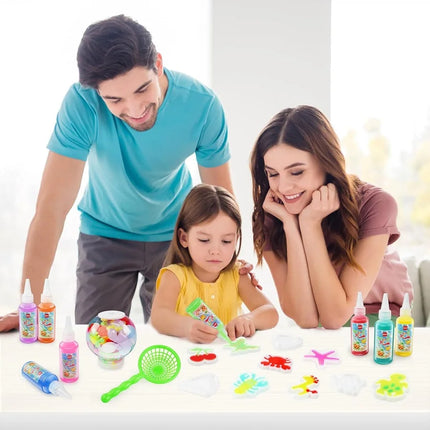 Magic Water Elf Toy Kit – Squishies for Kids, 20 Gels & 10 Molds, Magic Gel Water Pets Sensory DIY Craft Kit, Party Favors & Summer Gifts for Kids Ages 3+