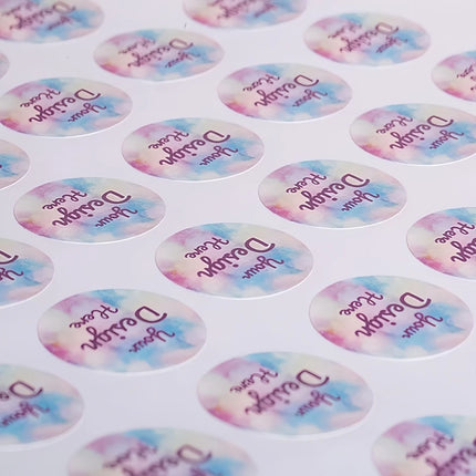 500PCS Custom Stickers and Customized Logo Wedding Birthday Gift Box Stickers DIY Your Own Stickers Personalize Stickers