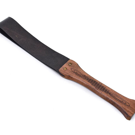 Brown Vintage Genuine Leather Whip Bdsm Spanking Flogger Wooden Handle Bdsm Bondage Whip Sex Toys Adult Games