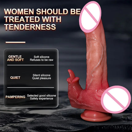 Realistic Dildo Vibrator Remote Control Penis Licking Clitoris Penetration-Anal Female Masturbator Big Dick Sex Toys for Women