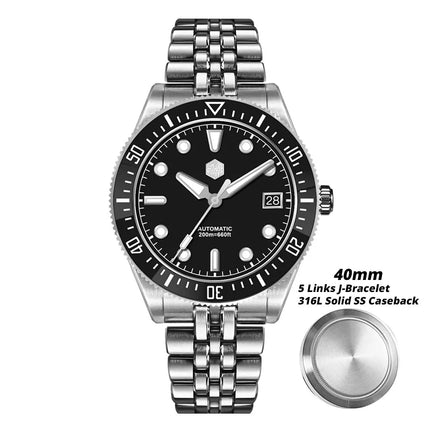 San Martin 37.5mm 40mm Classic Simple Dial Men Diver Watch Miyota 9015 Luxury Automatic Mechanical Watch Waterproof 200m SN0148