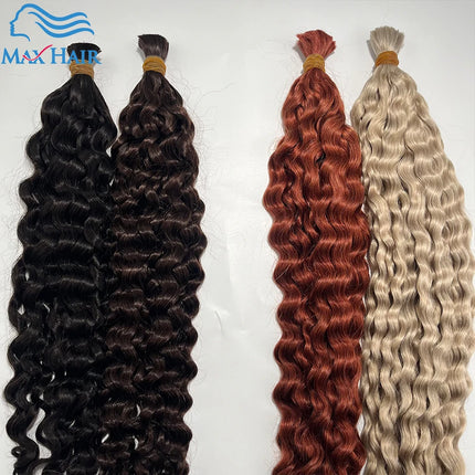 Wholesale Red Deep Wave Hair Bulk for Boho Braids 100% Human Hair Extensions No Weft Blonde Red Curly 613 Vietnamese Hair 30inch