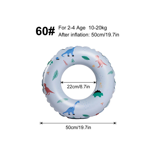 1PC Inflatable Swim Ring, Adult Pool Floats, Ocean Print Swimming Circle Summer Beach Water Toy Pool Party Ring