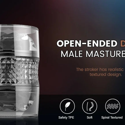 Double headed transparent Masturbation Sex Machines Realistic Vagina Real Pussy Blowjob Erotic Masturbators Cup Sex Toys for Men