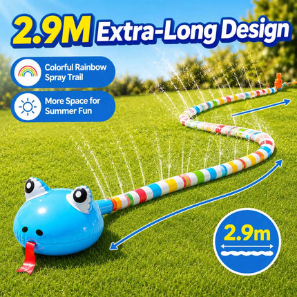 1PC Vibrant Large Plastic Snake Water Play Sprinkler，Inflatable toys，Giant Inflatable Snake Sprinkler