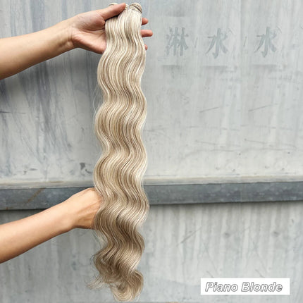 Magicae 30Inch 200g/Pc Chocolate Ombre Brown Orange Blond P27/613 Bio Body Wave Grey High Temperature Synthetic Hair Extension