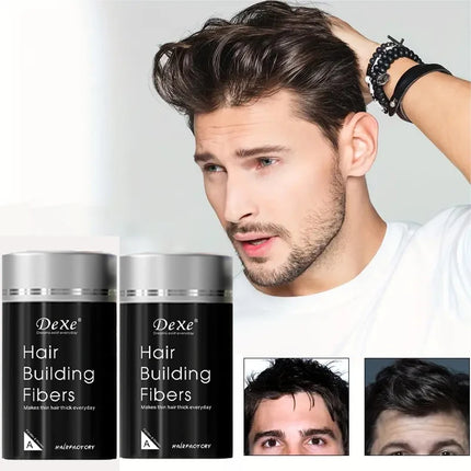 DEXE Fiber Powder 22g: Hair Building Fibers for Fuller Hair, Ideal for Men and Women