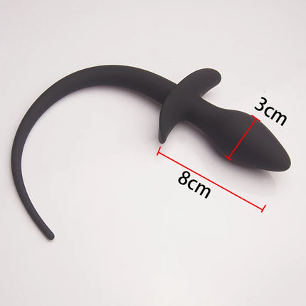 BDSM Mouth Gag Puppy Play,Leather Padded Save Collars,Silicone Anal Plug Tail Petplay,Bondage Set,Sex Toys for Couple,Adult Game