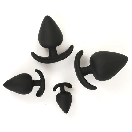 4 Sizes Anal Plug Safe Silicone Round Anal Butt Plug Unisex Wearable Stopper Adults Sex Toys for Men/Women Trainer for Men/Women