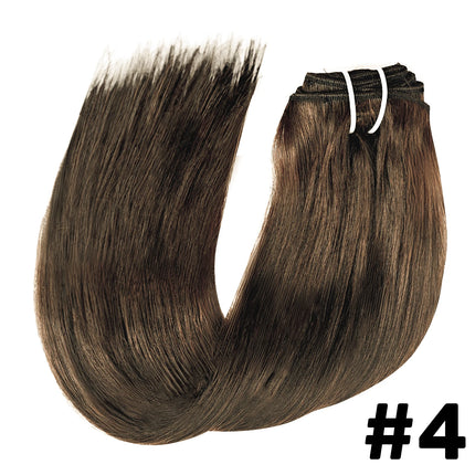 Straight Clip In Extensions Human Hair Brazilian Clip In Natural Black Color Clip Ins Remy Hair For Women Clip in Extension 120G