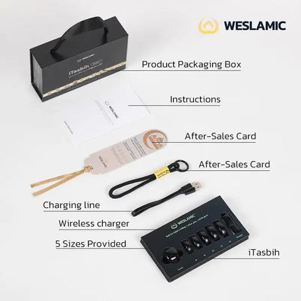 Weslamic new arrivals electronics itasbih ring black tasbeeh counter zikr smart ring electronics product hajj and umrah prayer
