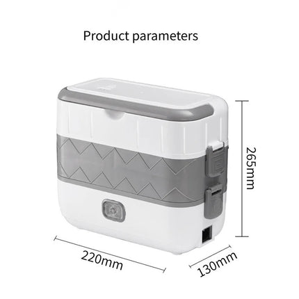New 2L Portable Electric Lunch Box with Heat and Insulation Double-layered Portable Lunch Box for Home Use and Outdoor Picnics