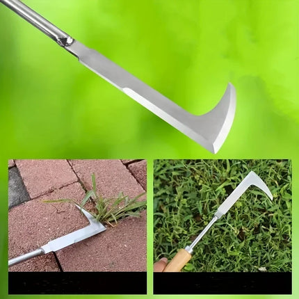 Stainless Steel Gap Weeding Tool L-Shaped Garden Weeder Hand Tool for Pavement Crack Weed Removal Yard Patio Driveway Lawn Care