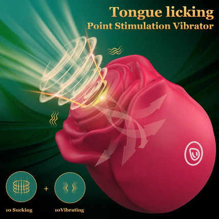 Powerful Vagina Sucking Vibrator Rose Toy for Women with Sucking Vibrating 20Modes Anal Sex Toy Clitoral GSpot Nipple Vibrator