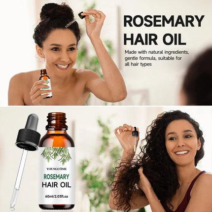 Rosemary Dense Hair Essential Oil Repair Hairs Damage Prevent Hair Loss Promotes Hair Growth Fights Dandruff Dry ScalpAdds Shine
