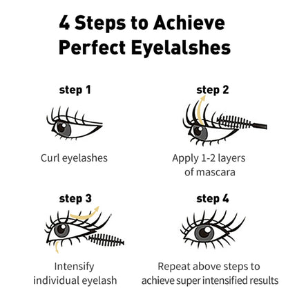 The Berg Honey Mascara is waterproof, long, curled, and the brush tip doesn't blend and dries quickly