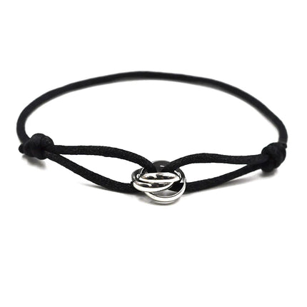 Zalman Wholesale GDS888 Luxury Unisex Bracelet 3 Metal Buckle Hand Chain Adjustable Men's Rope Bracelet for Women Jewelry Gifts