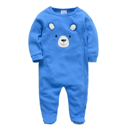 KAVKAS 1/2/3 Pcs Baby Boys Rompers Cartoon Print Overalls Cotton Infant Clothing Kids Jumpsuit Newborn Pajimas 0-3 Months