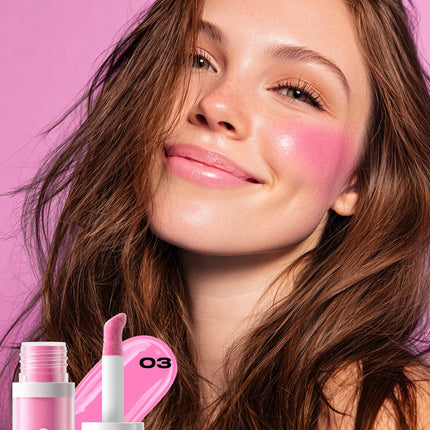 YOUNG VISION 3 Colors Lightweight Moisturizing Liquid Blush for Lips & Cheeks Highlighting & Color Showing Blush