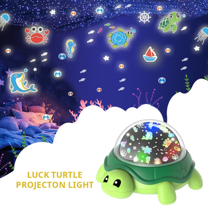 Good Luck Turtle Starry Sky Light，Star Projector Night Light for Kids，360 Degree Rotation Gift Toys