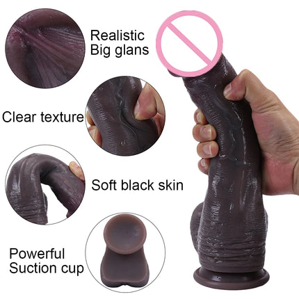 New Skin Double Penetration Realistic Dildo Big Huge Penis Suction Cup Cock Dick Anal Plug Sex Toys For Women Prostate Massager