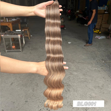 Magicae 30Inch 200g/Pc Chocolate Ombre Brown Orange Blond P27/613 Bio Body Wave Grey High Temperature Synthetic Hair Extension
