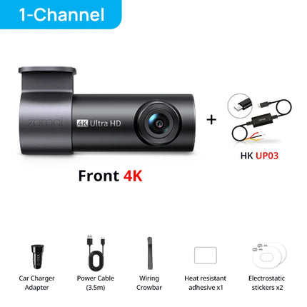 Global version 70mai dash cam M310 plus 4K true 4K 2160p WDR voice control support 24H parking mode car DVR 70mai M310 plus 4K