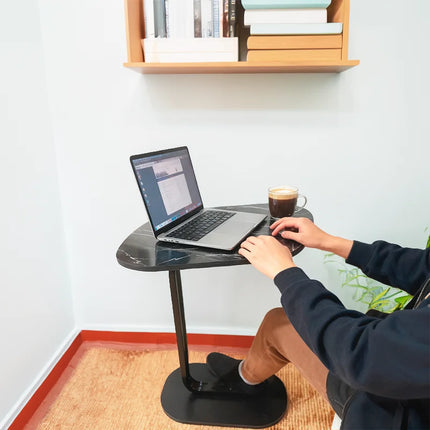 Side Table for Sofa Bed, Nordic U-Shaped Side Table with Tabloide, Small All-Purpose Side Table, Elegant and Modern