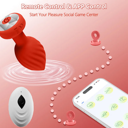 Wireless Bluetooth Anal Plug Vibrator Female Vagin Stimulator APP Remote Control Butt Plug Massager Adult Sex Toys for Man Women