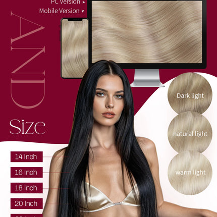 Moresoo Sew in Hair Extensions Weave Hair Human Bundles Machine Remy Hair 100 Gram Double Weft Soft Straight Human Hair Weft
