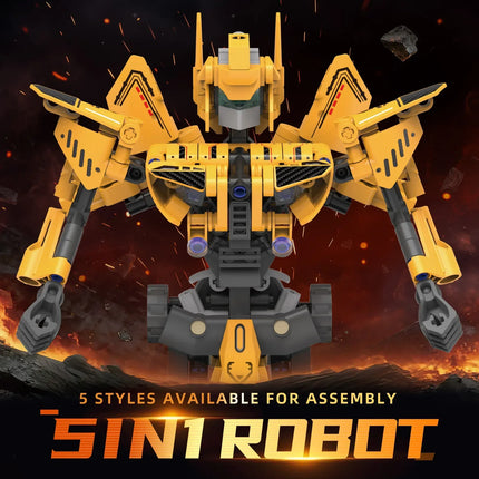 5 in 1 RC Off-Road Vehicle Transforming Robot Building Blocks Racing Car Toy for Boys Creative Birthday Gift