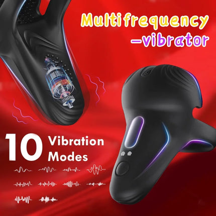 Penis Cock Ring Vibrator for Men Wireless Testicle Stimulator Male Remote Control Glans Massager Masturbator Sex Toy for Men 18+