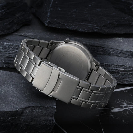 BERNY Full Titanium Watches for Men Super Luminous Sapphire Sports Field Quartz Men's Watch VH31 Wristwatch 5ATM Easy Read