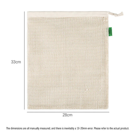 Weedi 3/6pack Reusable Cotton Mesh Produce Bags, Washable Grocery Bag Kitchen Fruit Vegetable Storage Bags Kitchen Organizer