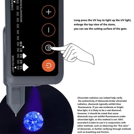 Diamond Tester Pen Hand Tool Testing Pen Tool for Novice and Expert Jade GEM Jewelry Selector Portable Indicator Jade Gem