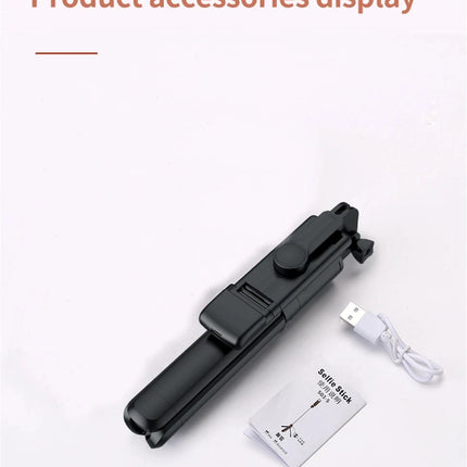 Bluetooth Selfie Stick Tripod Desktop Stand, Phone Holder, Wireless Remote Shutter, for iPhone Android, Option with Fill Light