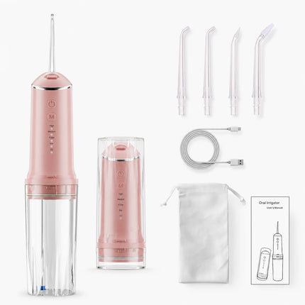 Portable Water Flosser Cordless Oral Irrigator 300ml IPX7 Waterproof USB-C Rechargeable Cleaner For Teeth Braces Travel Family