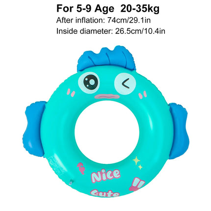 1PC Cute Cartoon Inflatable Swim Ring, Pool Floats Tube, Summer Swimming Circle Floatie Water Fun for Beach Pool Outdoor