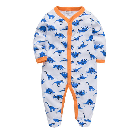 KAVKAS 1/2/3 Pcs Baby Boys Rompers Cartoon Print Overalls Cotton Infant Clothing Kids Jumpsuit Newborn Pajimas 0-3 Months