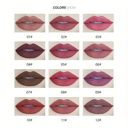Two Sets Of 24 Sets Of A Full Range Of Brown - Red - Pink Lip Liner Lip stick Smooth Outline Christmas gift