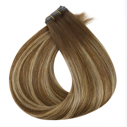 [New] Moresoo Butterfly Weft Hair Extensions Pu Hole Weft Hair Extension Add Volume Real Hair Invisible Double Sided Genius Weft