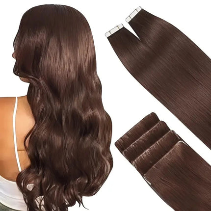 Full Shine Virgin Injection Tape in Human Hair Extensions Invisible Hand Tied Tape in Hair Extension Human Hair Natural Adhesive