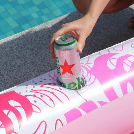 1PC Inflatable Tanning Pool Lounger Float, Large Pool Floats Adult with Pillow, 4 in 1 Suntan Tub Raft Floatie
