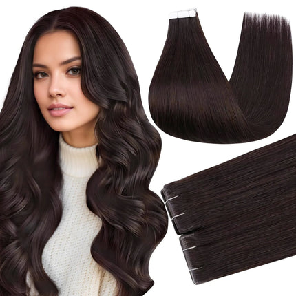 Full Shine Virgin Injection Tape in Human Hair Extensions Invisible Hand Tied Tape in Hair Extension Human Hair Natural Adhesive