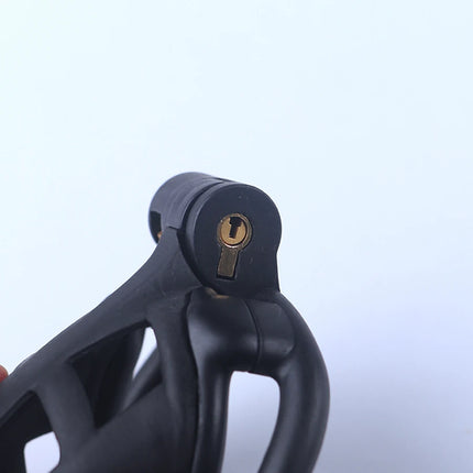 2025 new men's chastity lock black smooth SM erotic men's toy, Valentine's Day gift (purchased separately with chastity lock str