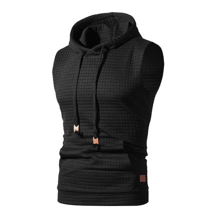 Women's Sleeveless Shirts Hooded Sports Fitness Tops Loose Quick-Drying Breathable Casual Running Yoga Tank Top