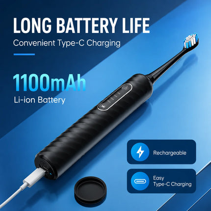 3 in 1 Electric Toothbrush With Water Flosser Cleaning Kit with 7 Modes IPX7 Waterproof Teeth Cleaner For Travel and Home